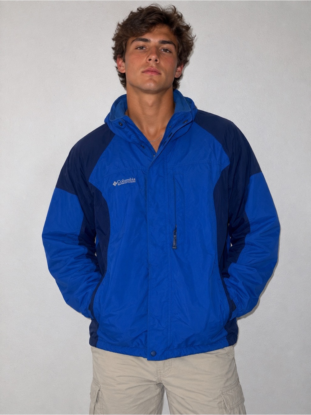 Columbia Men’s Royal and Navy Blue Windbreaker Jacket